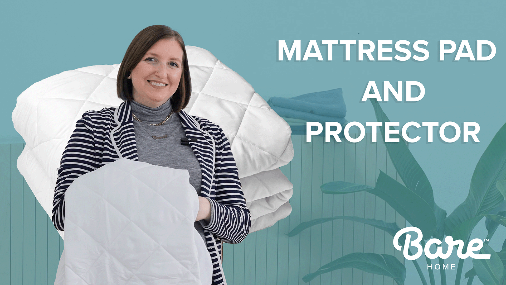 thumbnail video image 2 of Bare Home Waterproof Mattress Pad - Deep Pocket Fitted Cover - Twin XL, White, 2 of 9