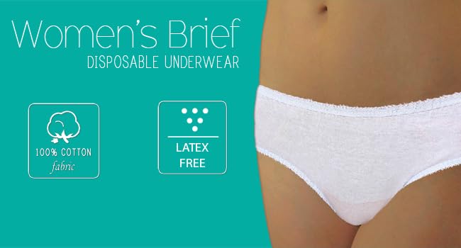 thumbnail video image 2 of WOMENS DISPOSABLE 100% COTTON UNDERWEAR - FOR TRAVEL- HOSPITAL STAYS- EMERGENCIES 10-PACK, 2 of 4