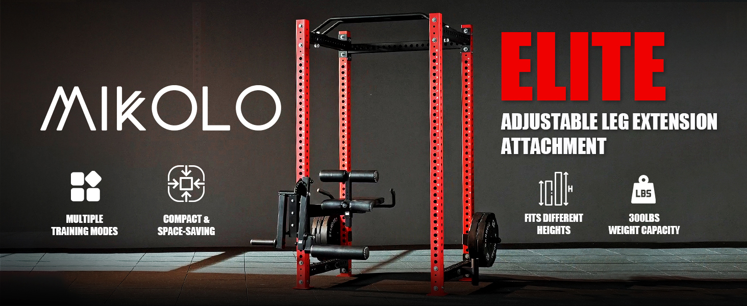 thumbnail video image 2 of Mikolo Leg Extension for 3" x 3" Power Cage Rack Attachments,Home Gym Accessories, 2 of 7