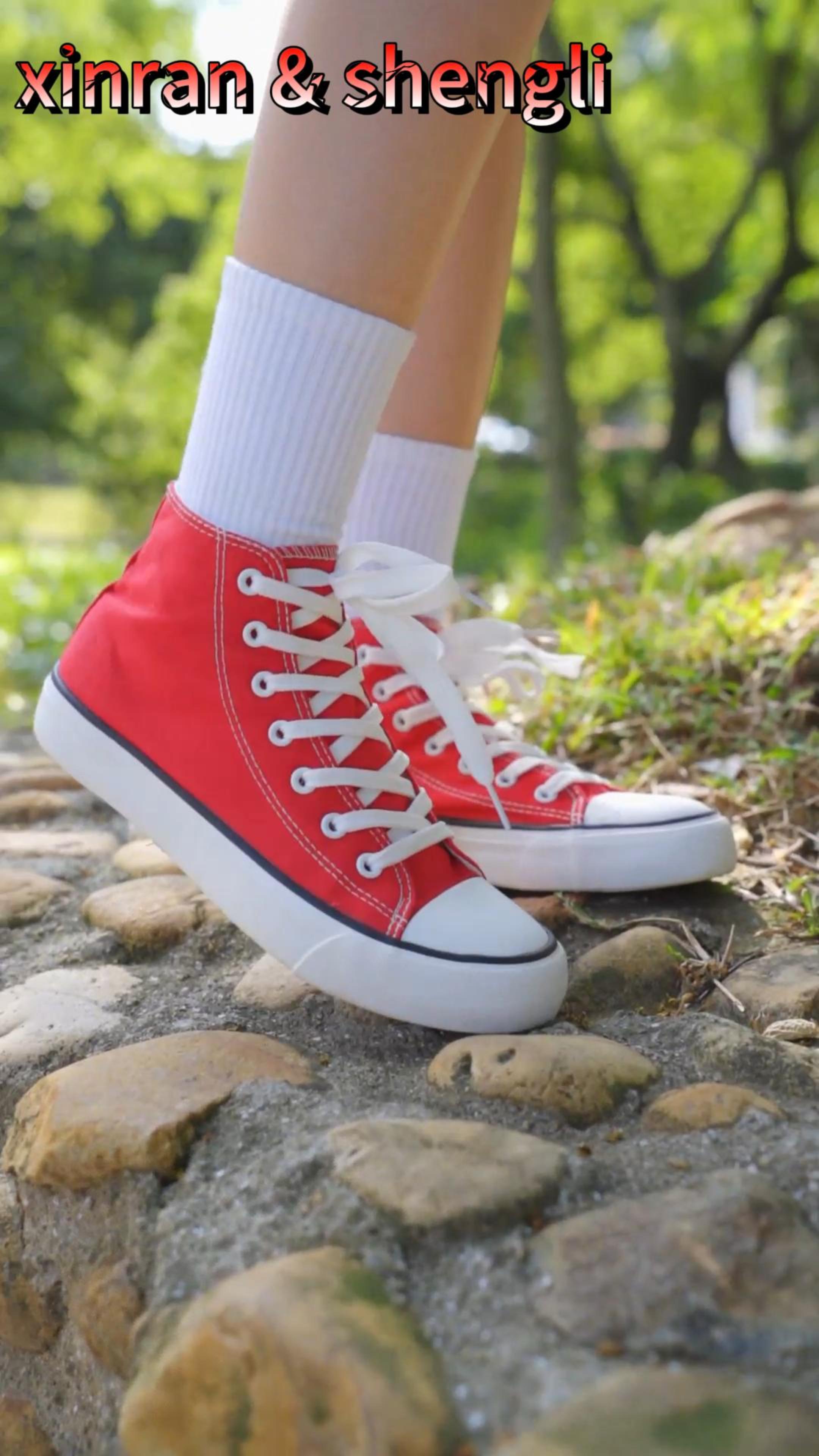 thumbnail video image 2 of Unisex Canvas Sneakers Women’s Men’s Fashion Sneakers Casual Tennis Shoes for Women Men Classic Lace Up Shoes Walking Running Shoes, 2 of 9