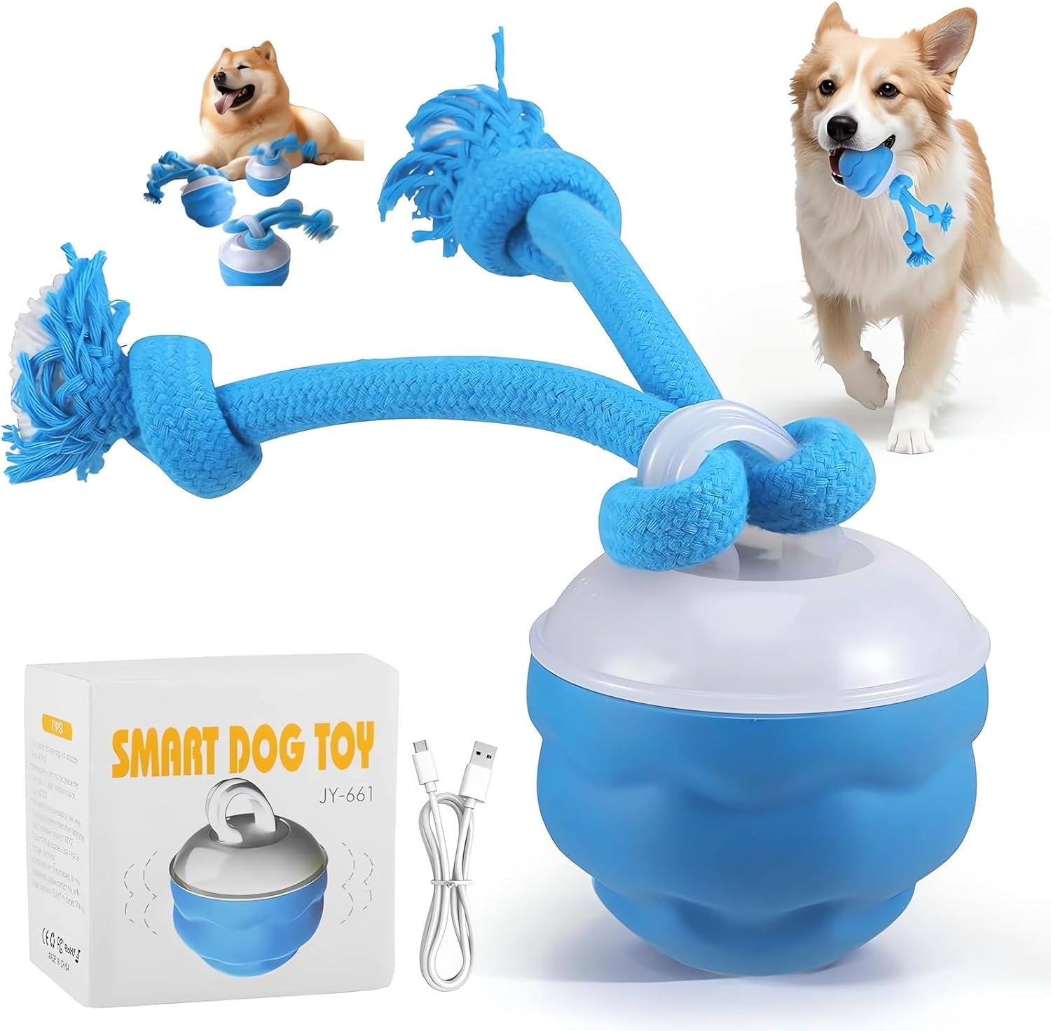 thumbnail video image 2 of Interactive Dog Toys - OEIKPFN 2026 Upgraded Automatic Moving Dogs Toy Wicked Ball for Boredom, Motion Activated Balls for Medium/Large Dogs to Keep Them Busy(Blue), 2 of 8