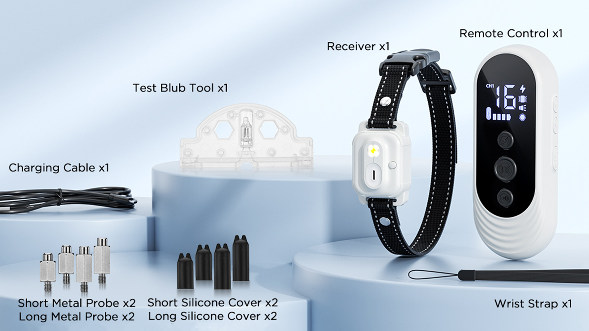thumbnail video image 2 of Dog Training Collar with Remote, 3300ft Range Shock Collar for Small, Medium, Large Dogs (8–120 lbs), IPX7 Waterproof, Rechargeable, with Beep, Vibration, Safe Shock & Light Modes, 2 of 8