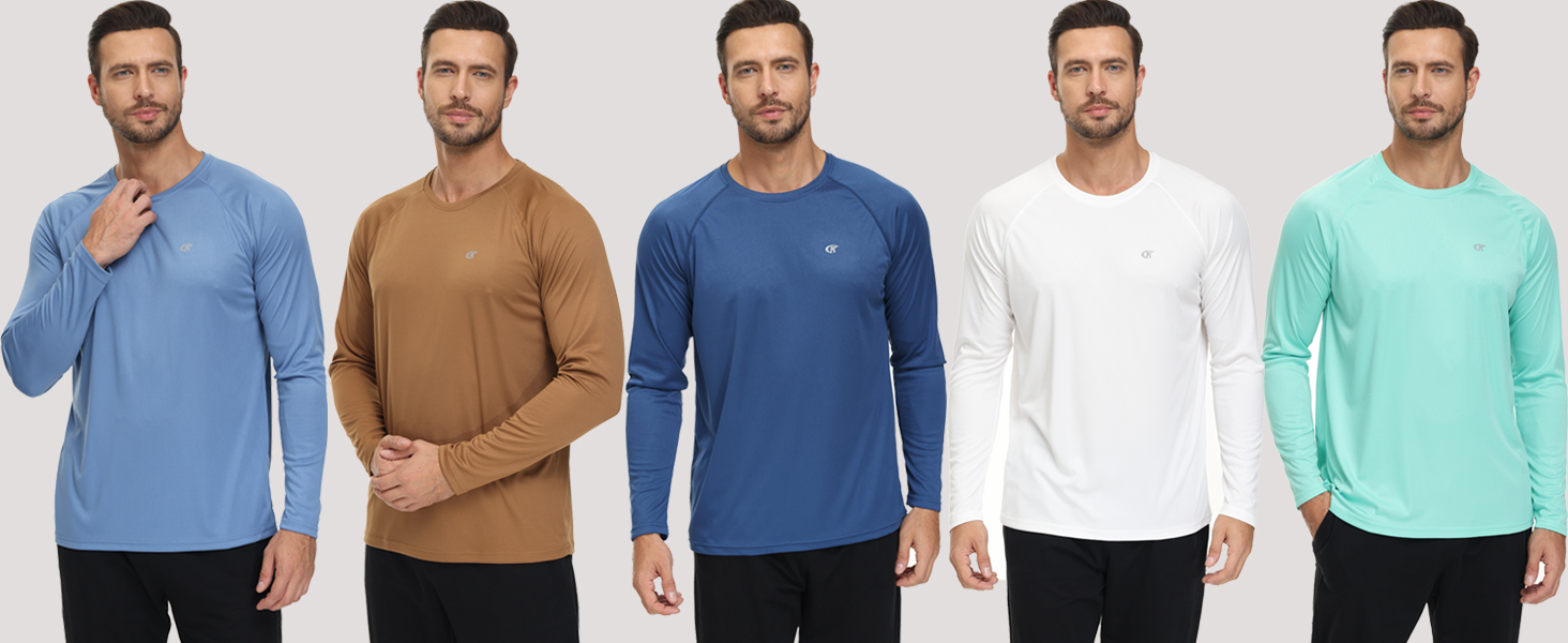 thumbnail video image 2 of Xidunhg Men's Rash Guard Long Sleeve Shirt UPF 50 Sun Protection Quick Dry Moisture Wicking Lightweight for Swimming Surfing Outdoor Orange M, 2 of 10