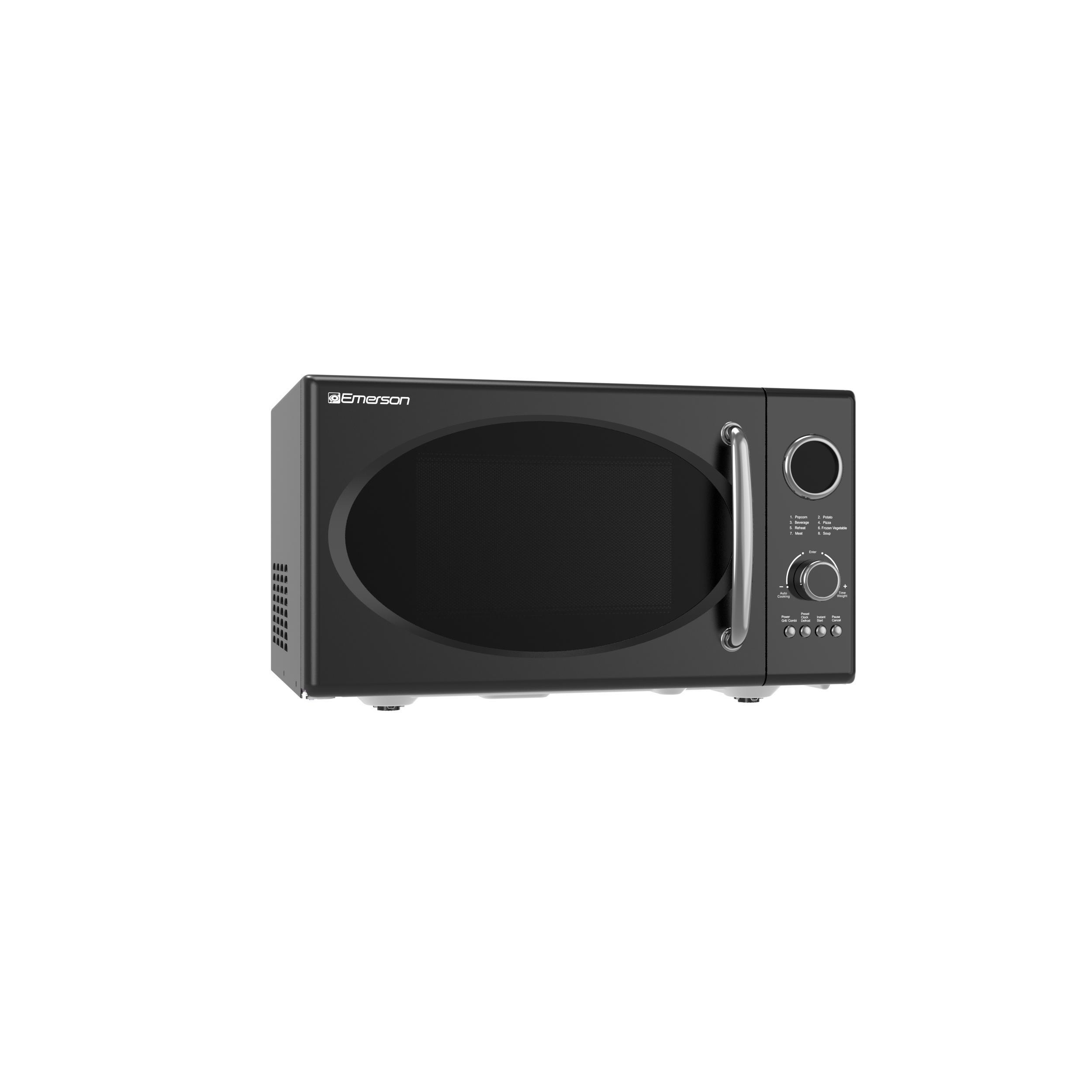 Emerson Emerson 0.9 cu. ft., 800W Retro Black Microwave Oven with Grill  MWRG0901BK - The Home Depot