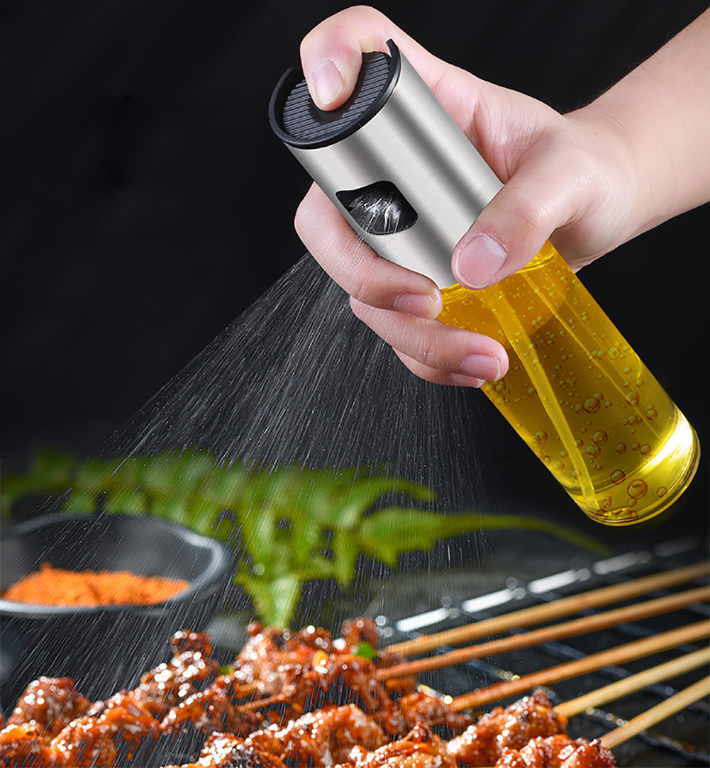 thumbnail video image 2 of Oil Spritzer Mister for Air Fryer Olive Oil Sprayer for Cooking Canola Vinegar Vegetable Oil Portable Bottle Mini Kitchen Gadgets for BBQ/Pan/Salads/Baking, 2 of 10