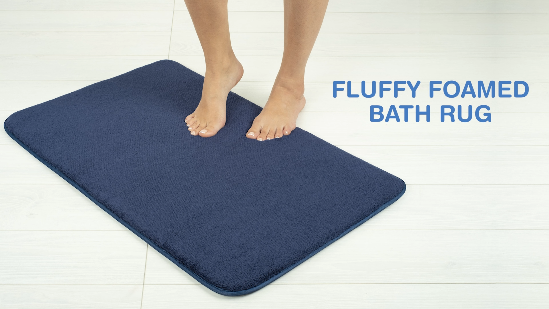 thumbnail video image 2 of American Soft Linen, Slip Reducer Bath Rug, Super Soft Fluuff Foamed 21x32 inches Floor Mat, Bath Mat Rugs, Black, 2 of 7