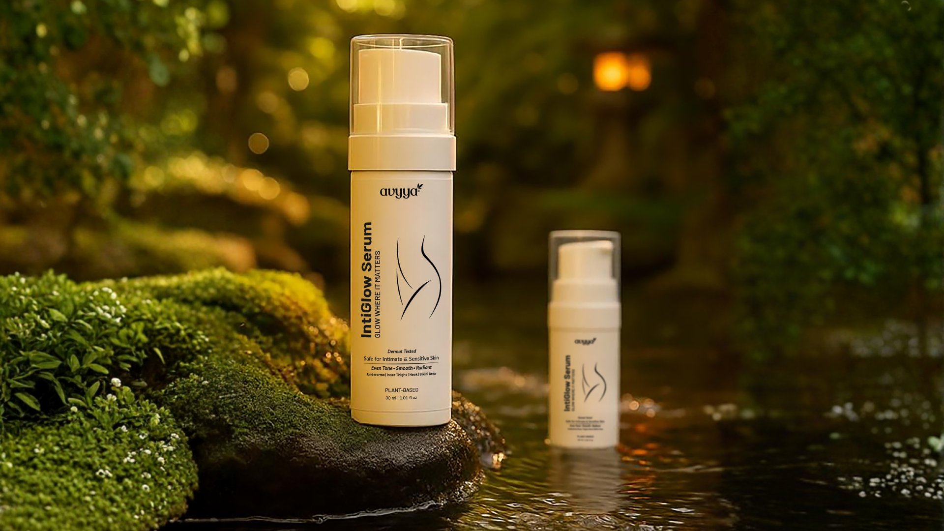 thumbnail video image 2 of Intiglow Serum for Sensitive Areas, Underarms, Inner Thighs and Bikini Area | Reduces Dark Spots, Evens Skin Tone & Adds Natural Radiance |Plant-Based - 1.01 fl oz, 2 of 8