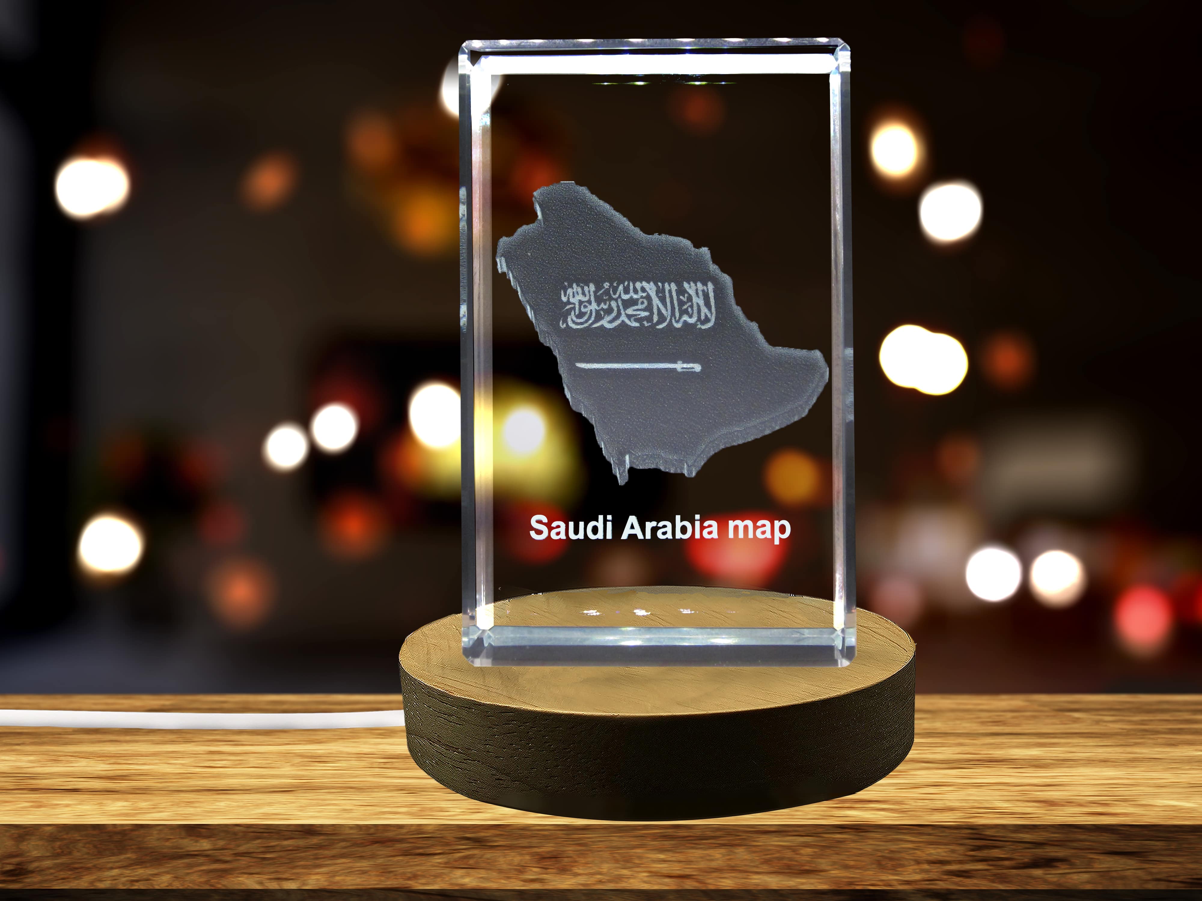 thumbnail video image 2 of Saudi Arabia 3D Engraved Crystal 3D Engraved Crystal Keepsake/Gift/Decor/Collectible/Souvenir, 2 of 8