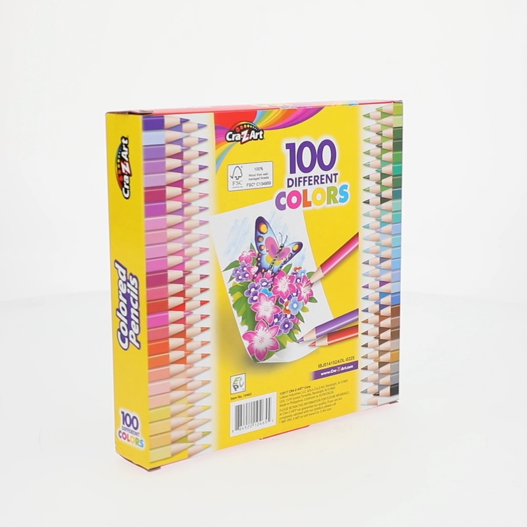 Cra-Z-Art Colored Pencils 100 Count Bright Vivid Colors for Kids