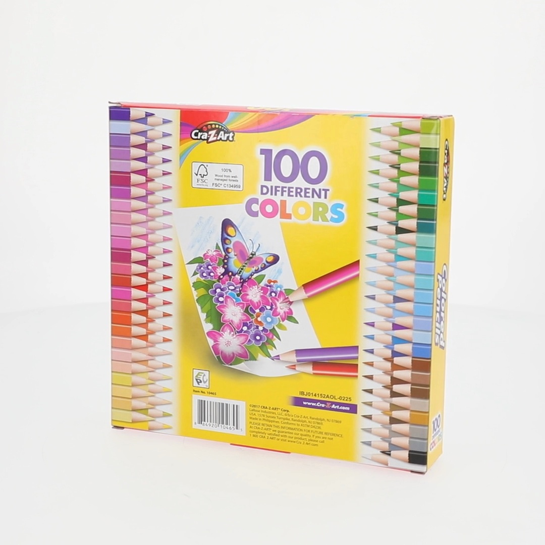 Cra-Z-Art Colored Pencils 100 Count Bright Vivid Colors for Kids