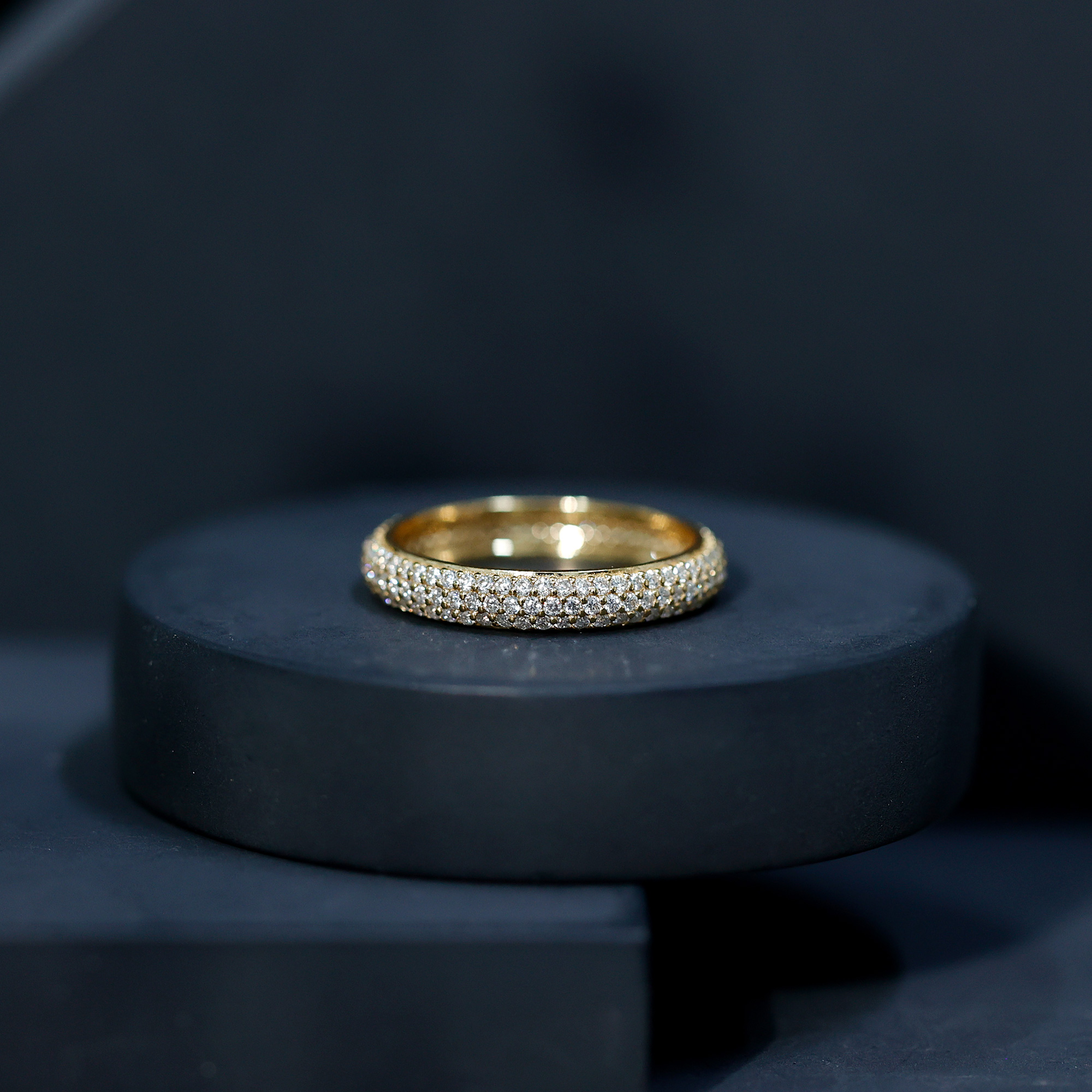 thumbnail video image 2 of Rosec Jewels Lab Diamond Full Eternity Ring - Wedding Anniversary Ring - EF-VS Grade - Ready to Gift, 925 Sterling Silver, US 4.00, 2 of 7