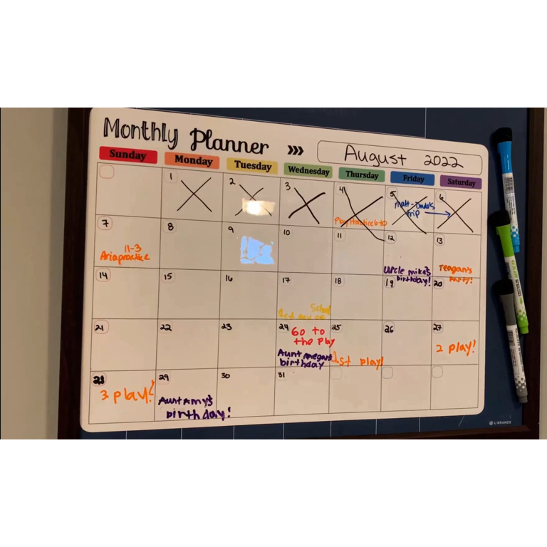 Weekly Meal Planner For Refrigerator - 16X12" Menu Board For Kitchen