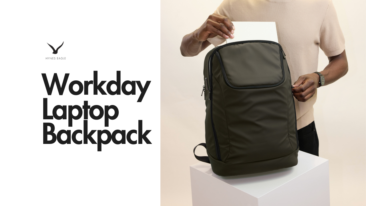 thumbnail video image 2 of Workday Laptop Backpack – Hynes Eagle – Jet Black, 2 of 9