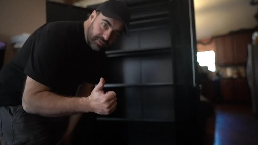 thumbnail video image 2 of BESFUR Metal Storage Cabinet, 72" H x 36" W x 18" D, Adjustable Shelves and Locking Doors for Office, School, Garage - Black, 2 of 7