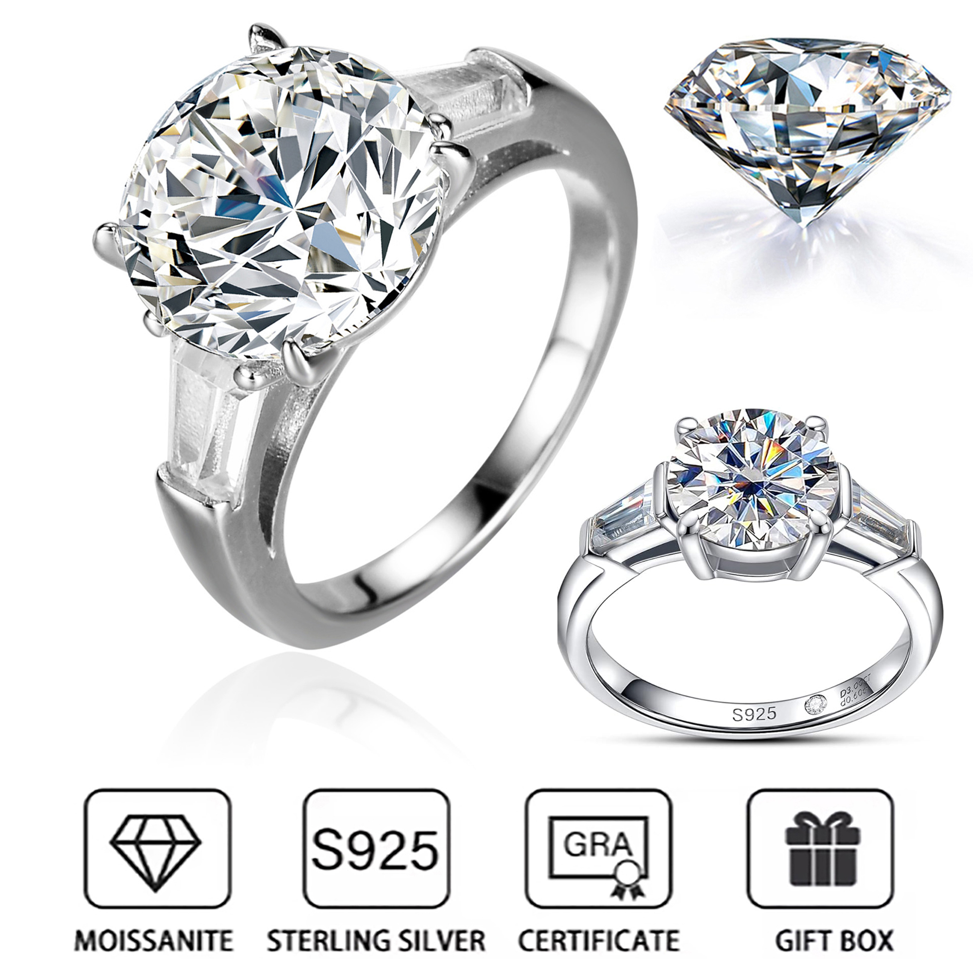 thumbnail video image 2 of 1.2ct Cubic Zirconia Solitaire Engagement Rings for Women Vintage Celtic Knot Princess Cut, 2 of 21