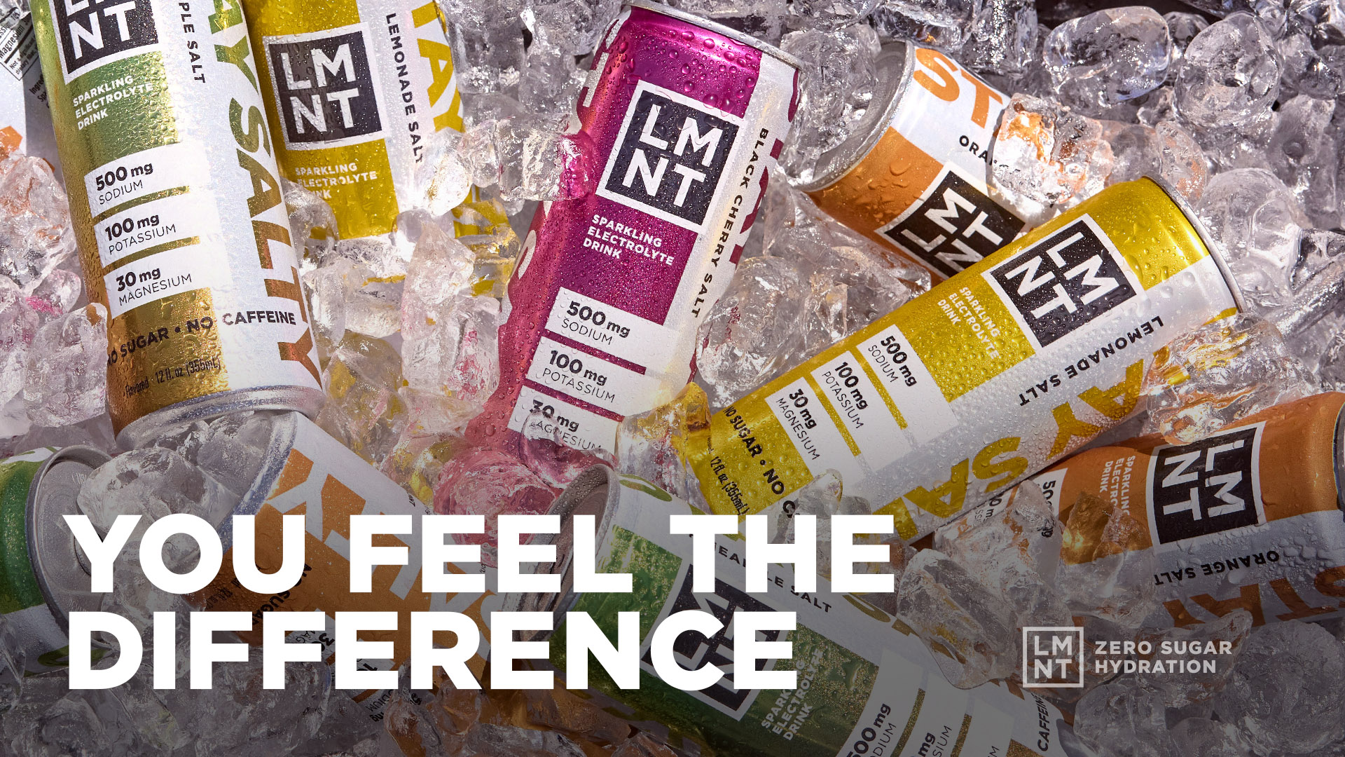 thumbnail video image 2 of LMNT Sparkling Electrolyte Drink - Lemonade Salt - 12 fl oz, Can, 2 of 6