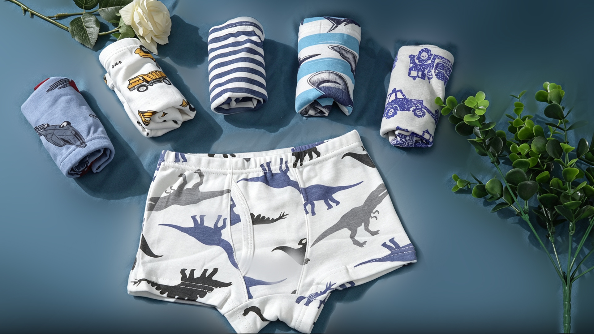 thumbnail video image 2 of FamilyBlisst Little Boys Cotton Boxer Brief Printed Underwear 6-Pack Size 4T, 2 of 8