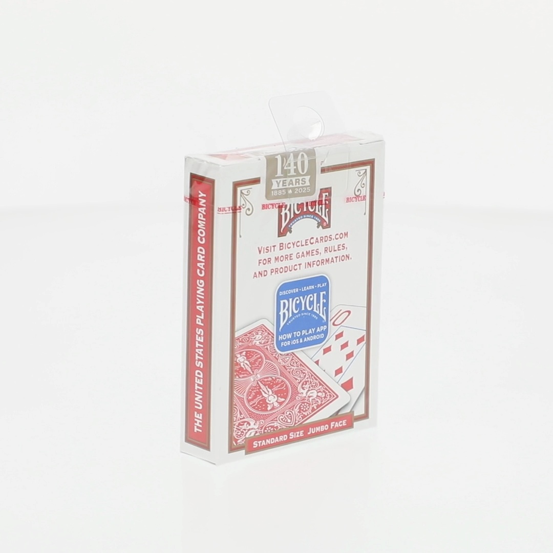 2 pack) Bicycle Playing Cards, Jumbo Index, 1 Deck (Red or Blue