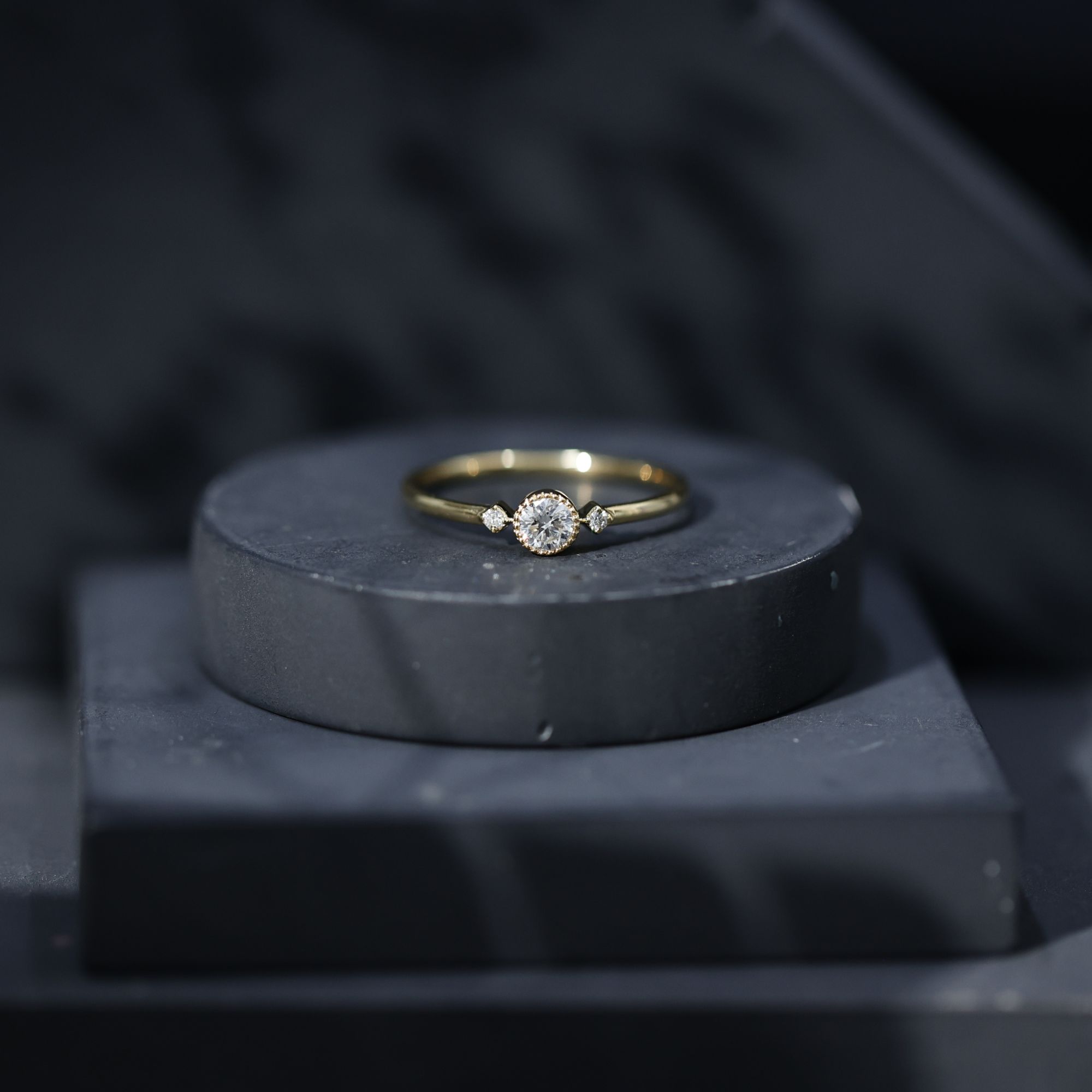 thumbnail video image 2 of Rosec Jewels Lab Diamond Promise Ring for Women - Minimalist Round Ring - 4 mm - EF-VS Quality, 14K Yellow Gold, US 5.50, 2 of 9