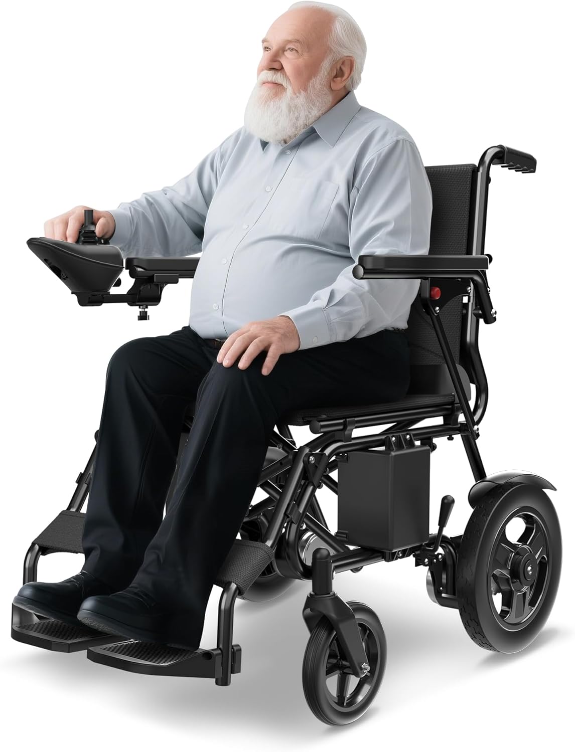 thumbnail video image 2 of STACOO Foldable Electric Wheelchair for adults, All Terrain Smart Motorized Wheelchair, Senior-Friendly Power Chair with 360° Joystick, Long-Range Mobility Scooter, 2 of 11