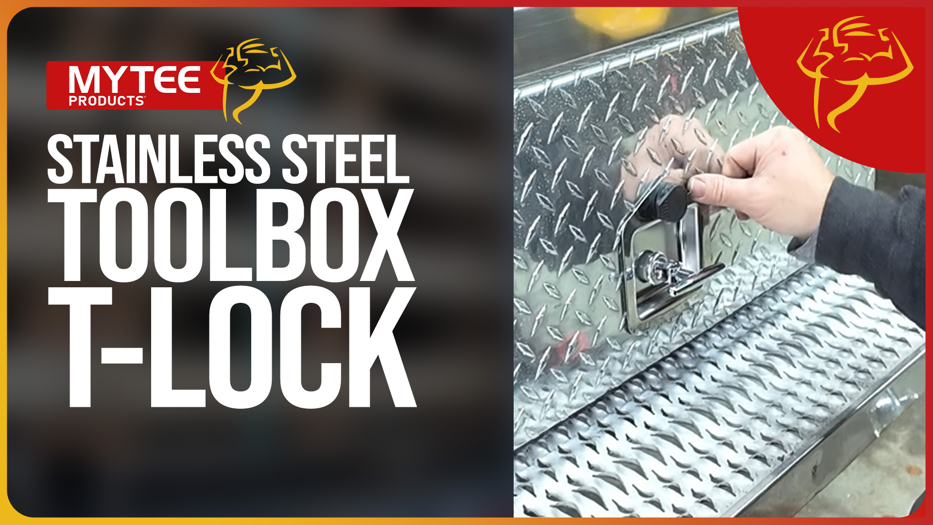 thumbnail video image 2 of (8 Pack) T-handle Tool Box Lock Rv Door Latch with Two Keys Stainless Steel Polished NOT KEYED ALIKE, 2 of 15
