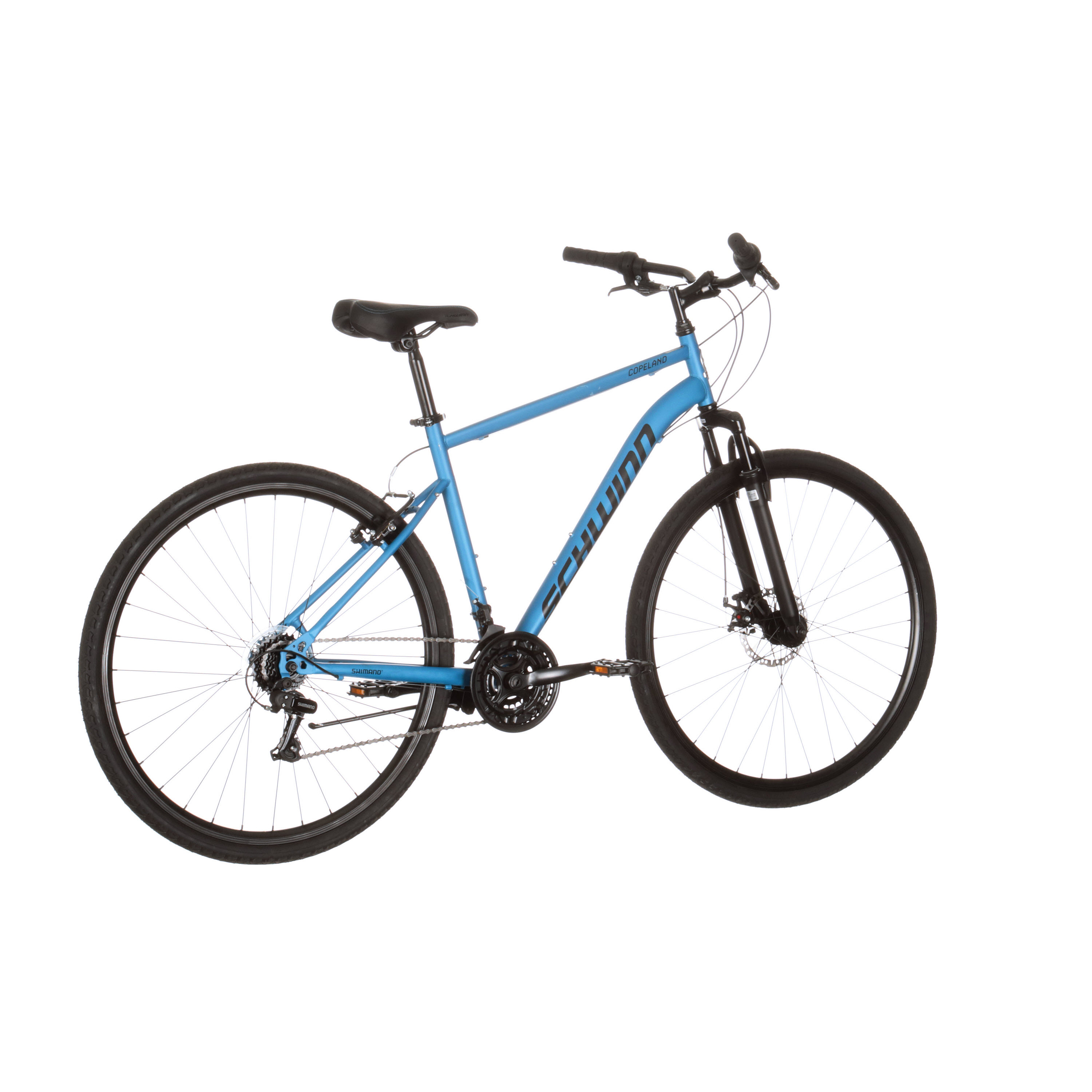 Schwinn 700c Copeland Unisex Hybrid Bike Blue 21 Speeds