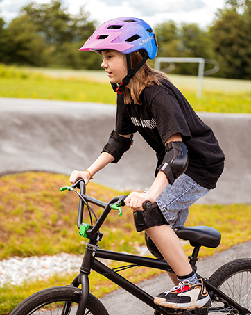 thumbnail video image 2 of Kids Bicycle Helmet with Upgrade LED Display & Turning & Stop Signals Light, 2 of 8