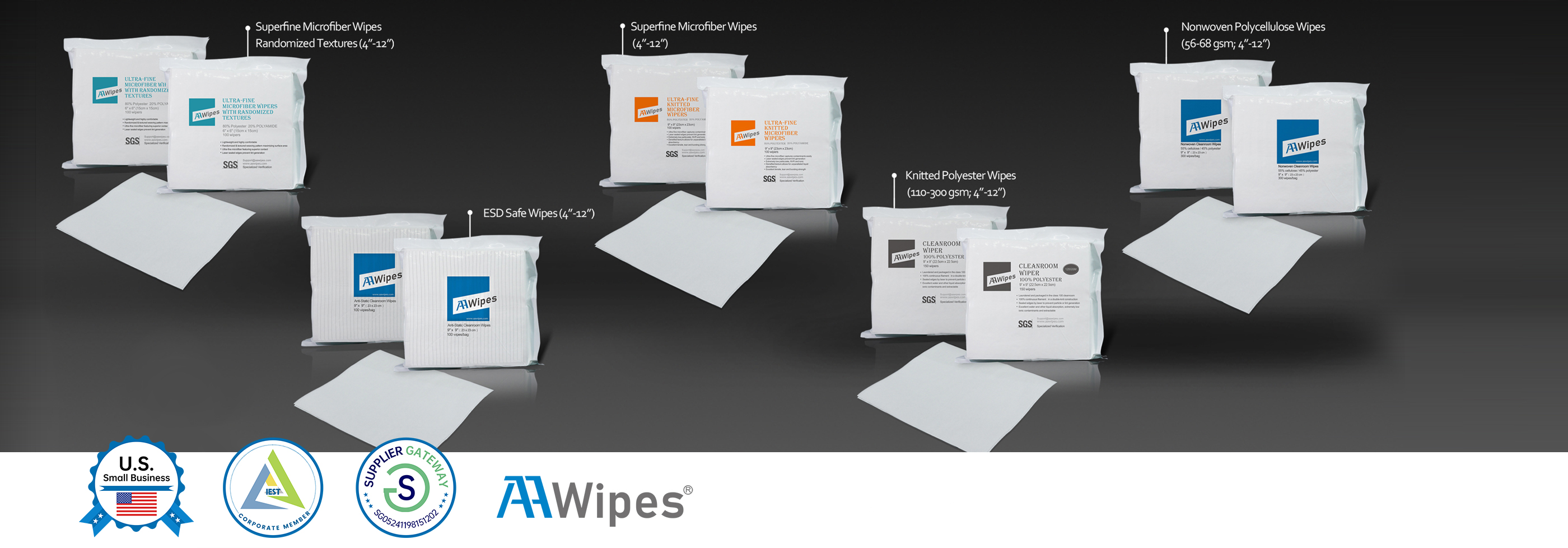 thumbnail video image 2 of AAwipes Cleanroom Wipes Nonwoven Wipes, Cellulose/Polyester Blend, 9" x 9" Bulk Case (1 Case 4,200 Wipes per 14 Bags, No. NW06809) Nonwoven Wipes for Lab, Electronics, Pharmaceutical, Printing, 2 of 8