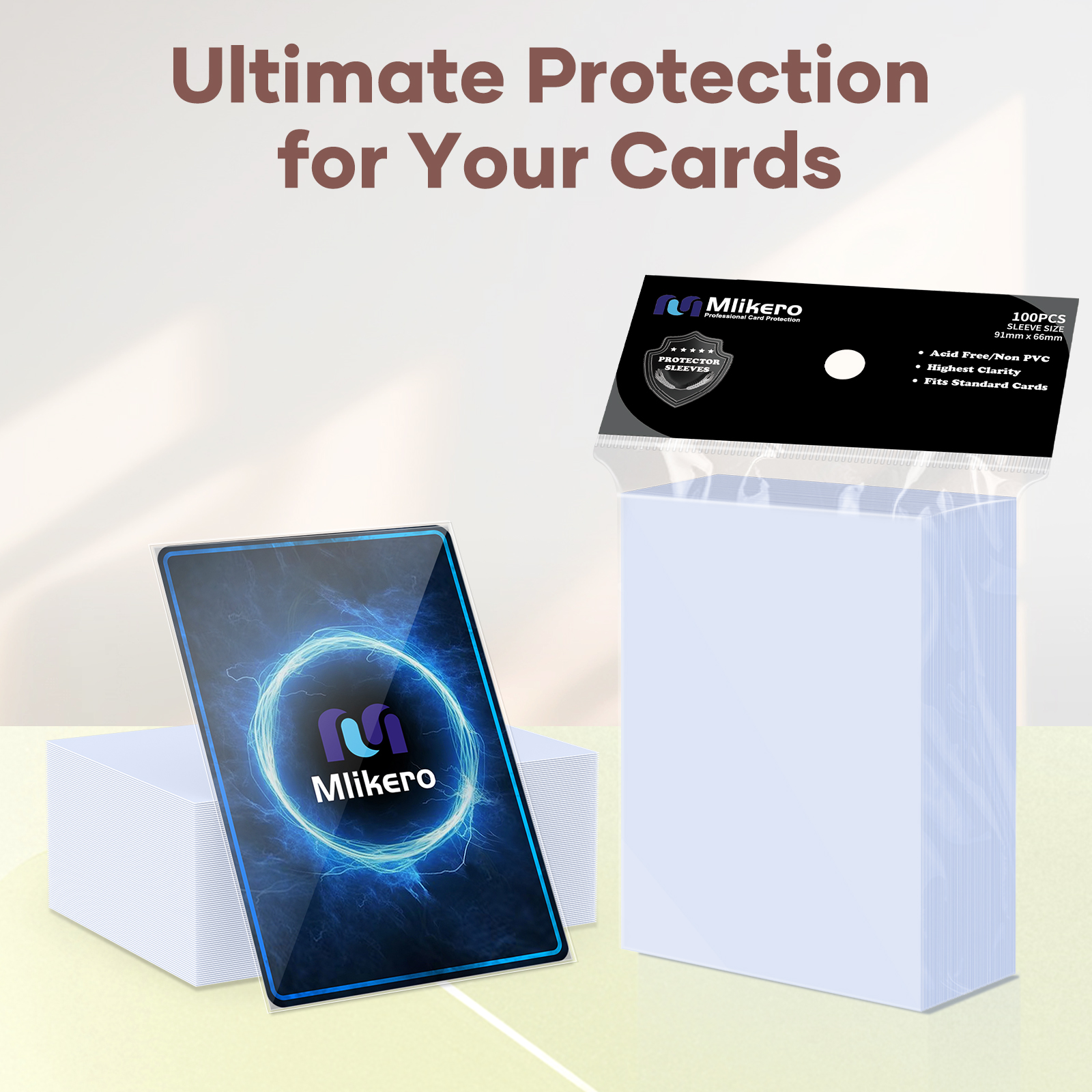 Mlikero, Card Sleeves, 600 Counts, Clear Trading Card Protector ...