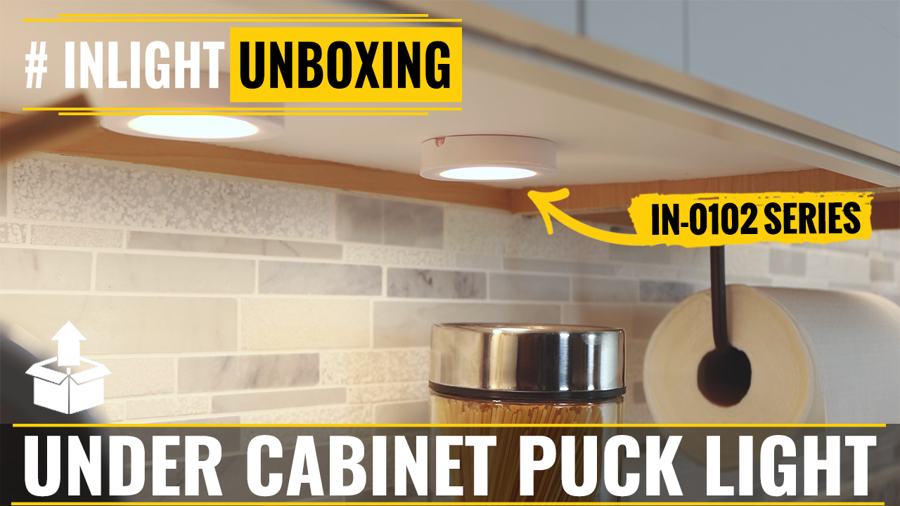 thumbnail video image 2 of Inlight 2.75" Under Cabinet LED Puck Lights Kit, 3000K Warm White, Recessed, Surface Mount, ETL Listed, 6-Pack, IN-0102-6-BK, 2 of 9