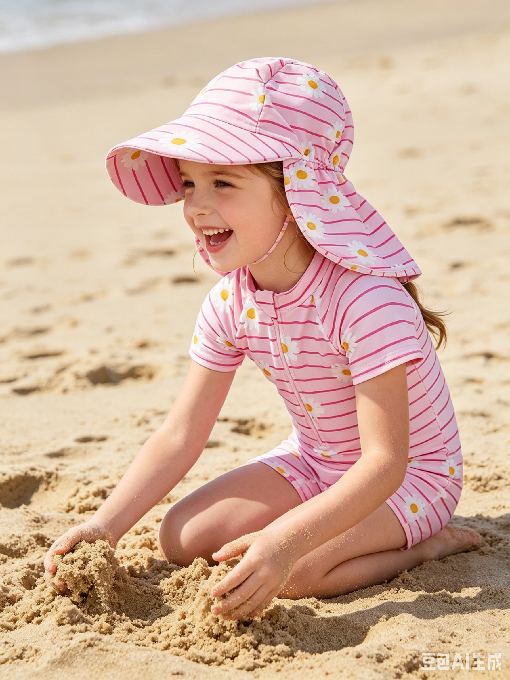 thumbnail video image 2 of LILIYA Girls Swimsuit Girls Swimwear Summer Baby Sun Piece Swimsuit Toddler Kids Bathing, 2 of 5