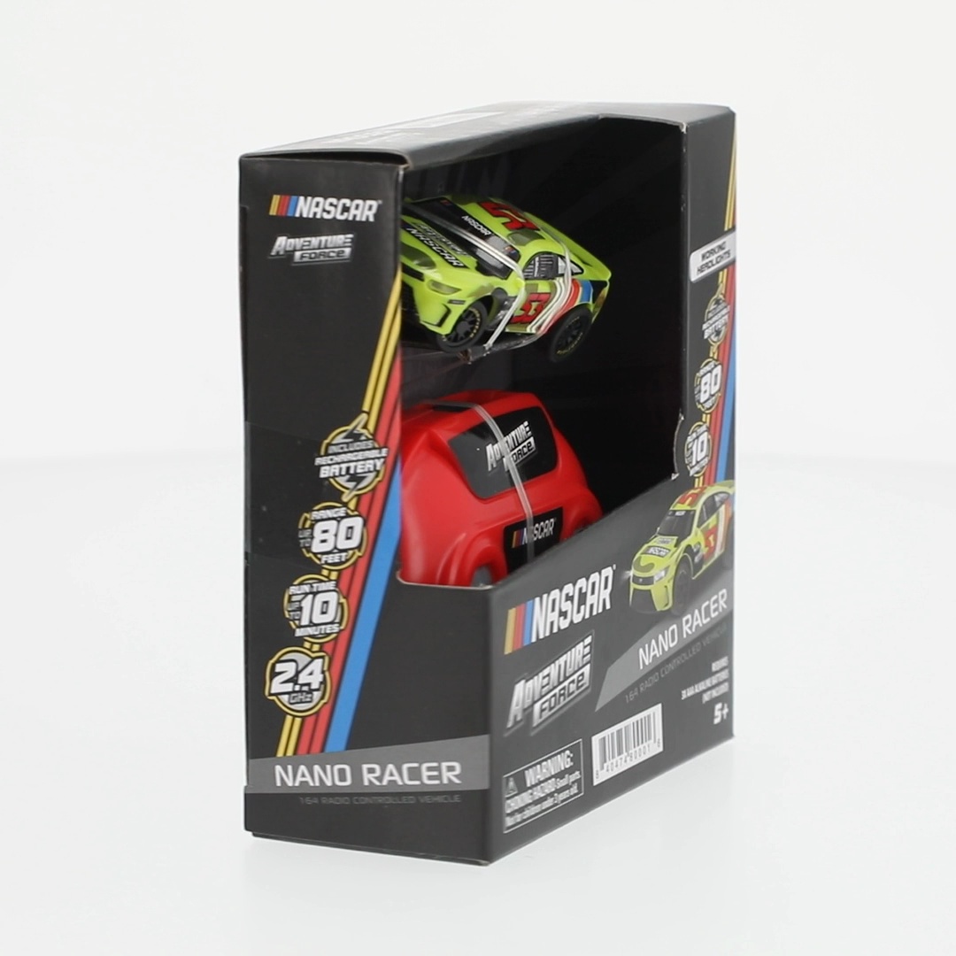 Adventure Force (1:64) RC NASCAR Nano Racer Yellow Stock Car, WR5