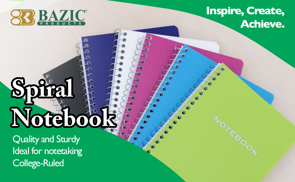 thumbnail video image 2 of Notebook Spiral Poly Cover 5" X 7" 100 Ct. [5476], 2 of 6