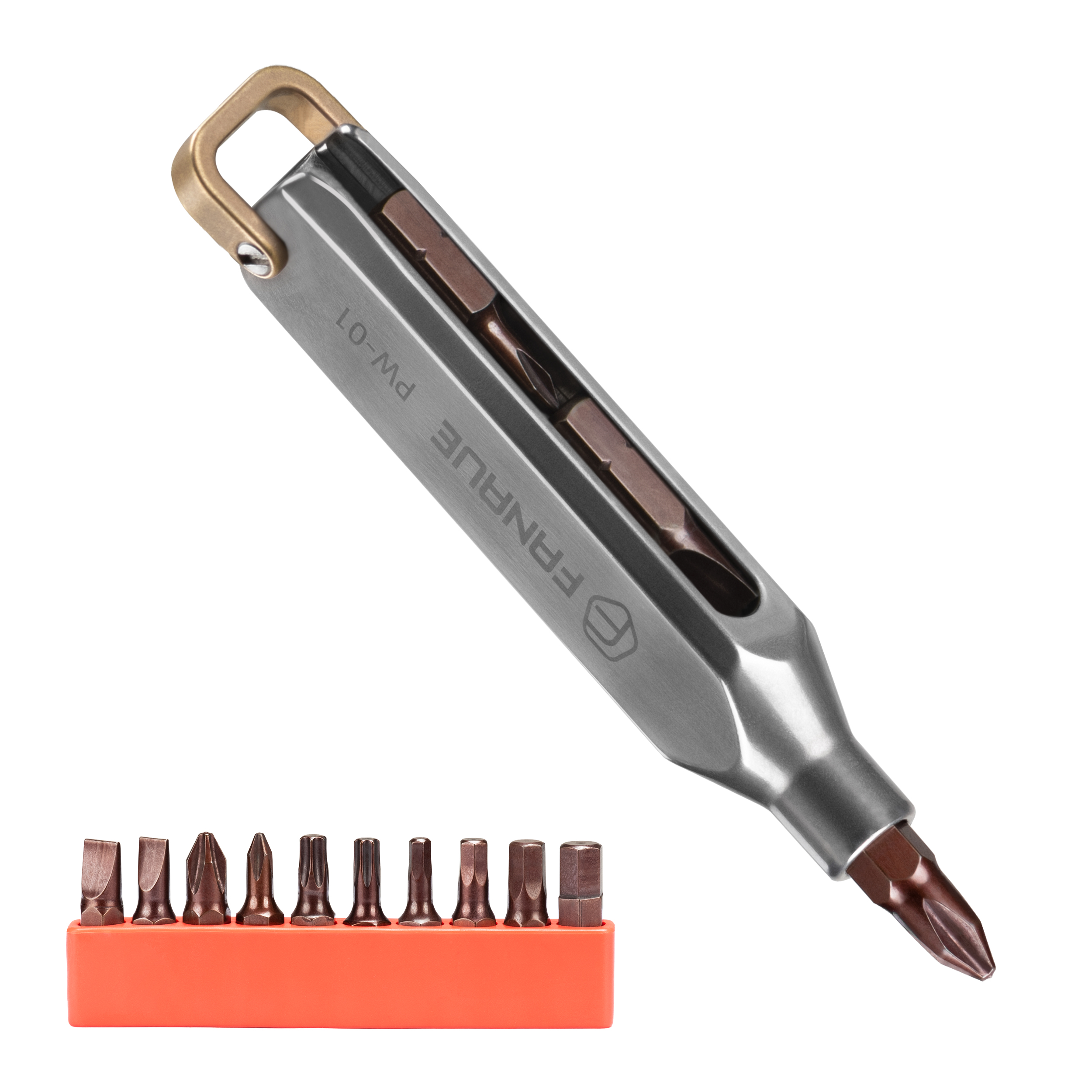 thumbnail video image 2 of FANAUE 10-in-1 Titanium EDC Screwdriver Set with Magnetic S2 Steel Bits - Portable Multi-Torque Tool for DIY, 2 of 11