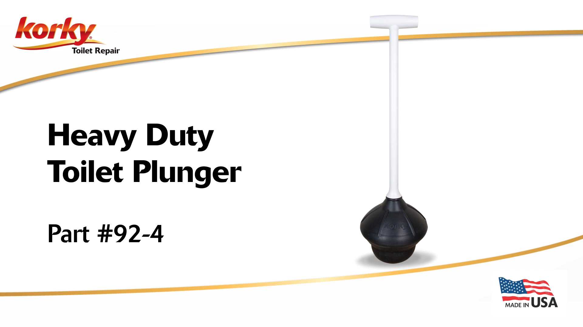 thumbnail video image 2 of Korky Toilet Plunger - Fits All Bowl Shapes - Clears Common Clogs - Flexible Rubber for Effective Plunge - 92-4, 2 of 8