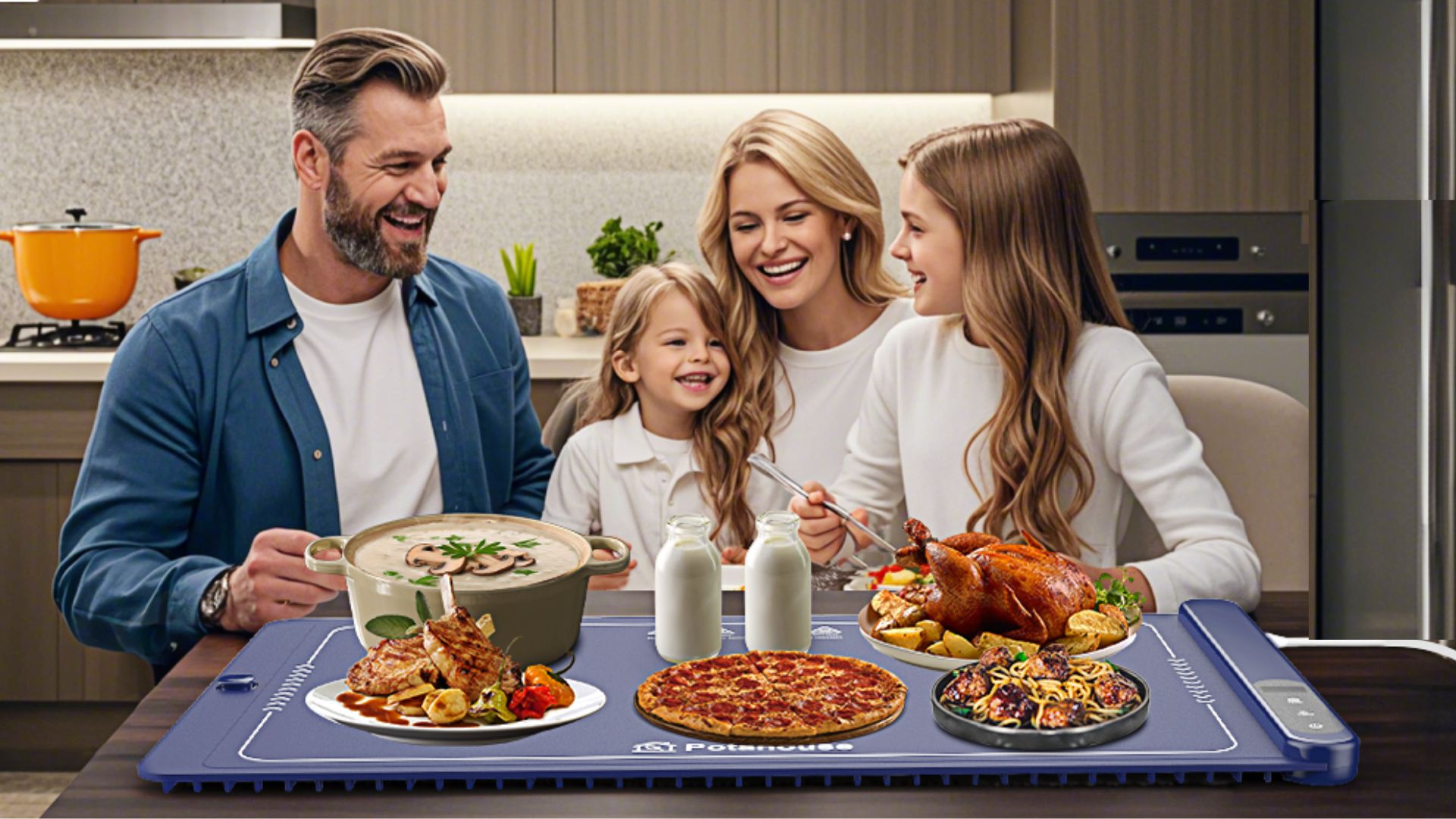 thumbnail video image 2 of Food Warming Mat, Graphene Full-Surface Electric Warming Tray for Fast Heating , 6 TEMP & Timer Settings, Rollable Perfect for Parties, Travel, Daily Use, 2 of 9