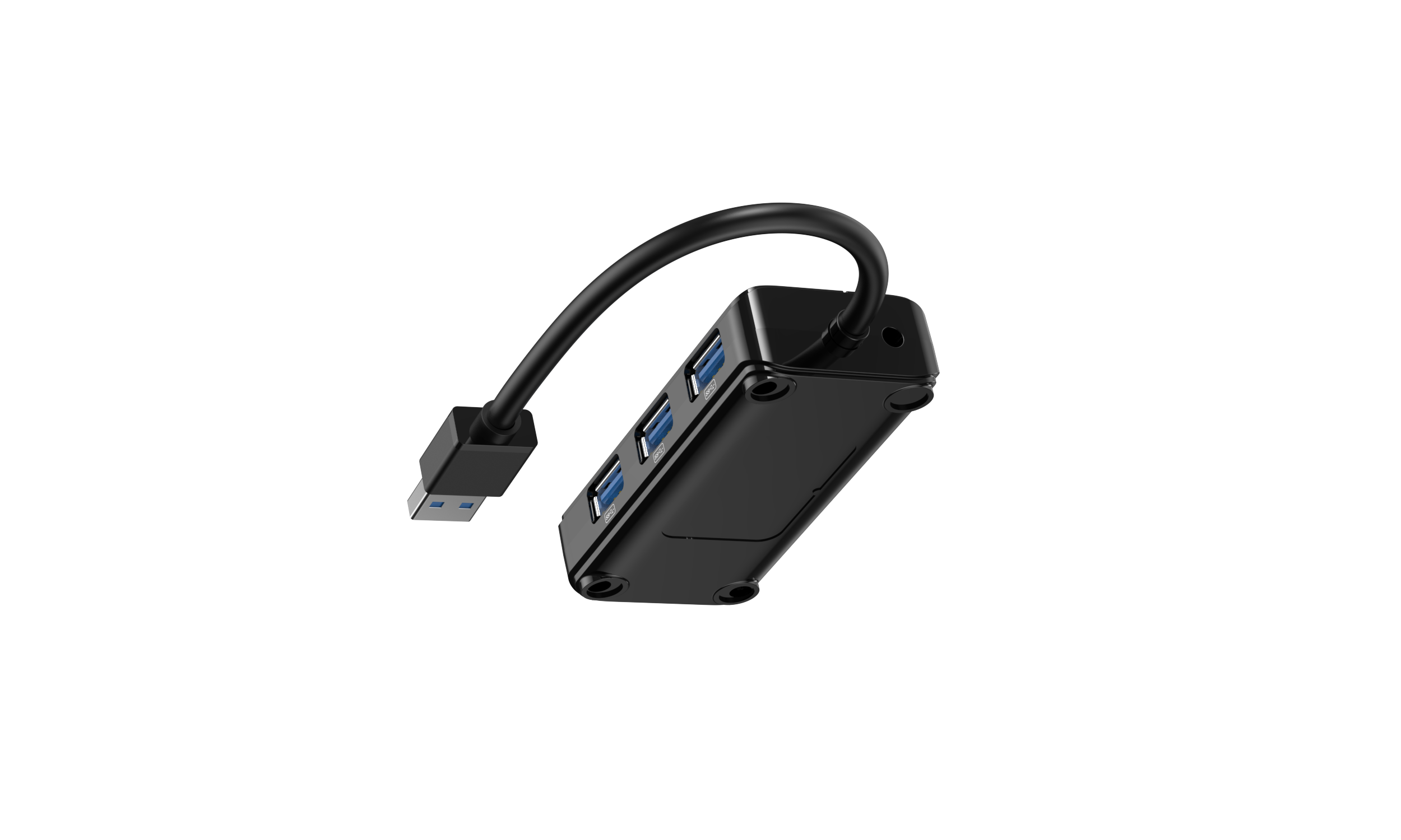 AC-T10 Aceele USB Hub 3.0 Splitter with 4ft Extension Long Cable