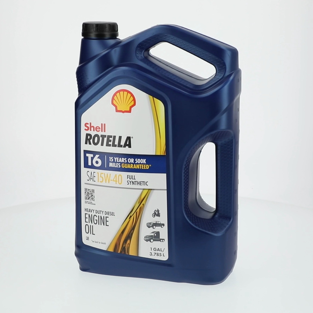 Shell Rotella T6 15W-40 Full Synthetic Diesel Engine Oil for Motor