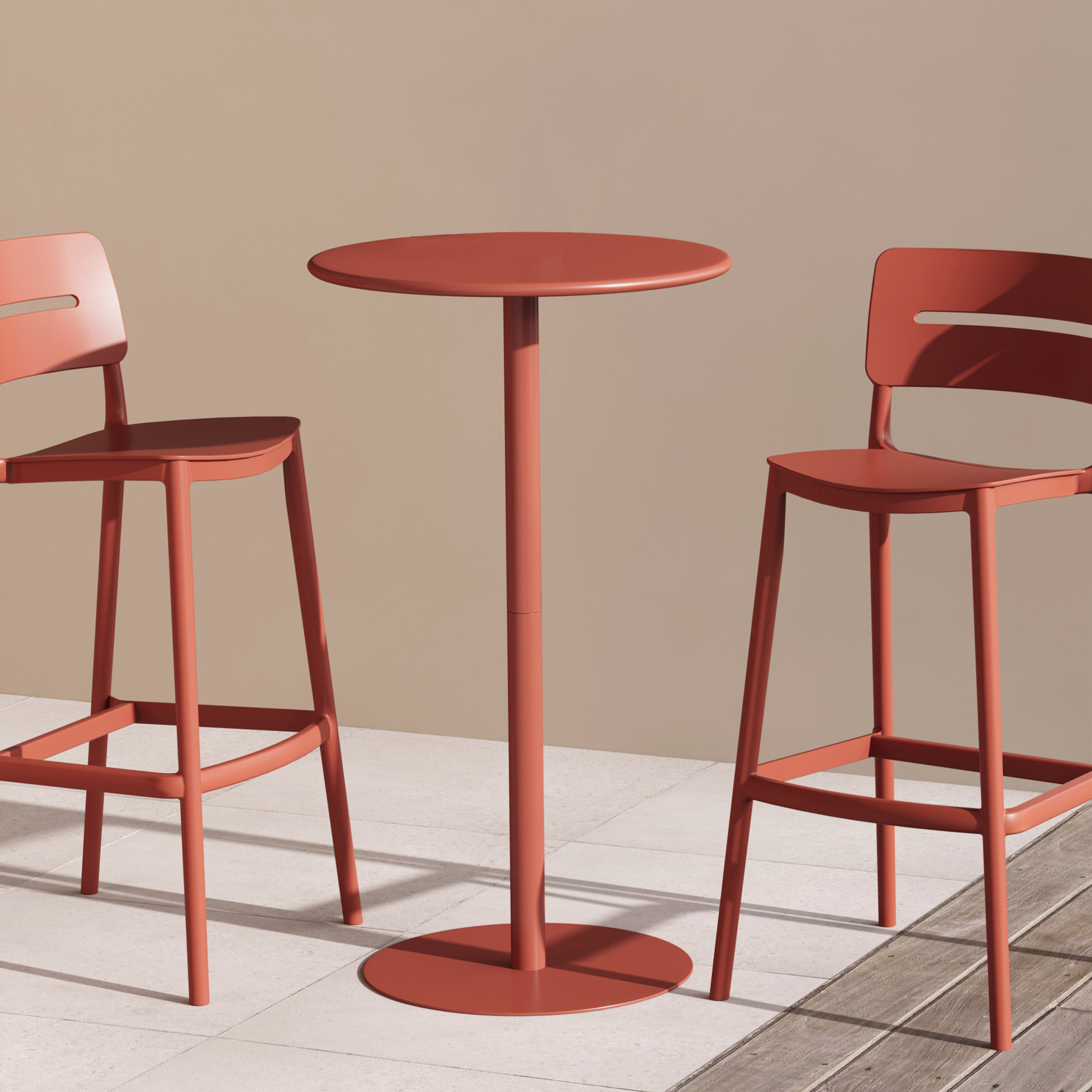 thumbnail video image 2 of WestinTrends Playa 41.25" Adjustable Metal Round Bar Height Table, Black, 2 of 12