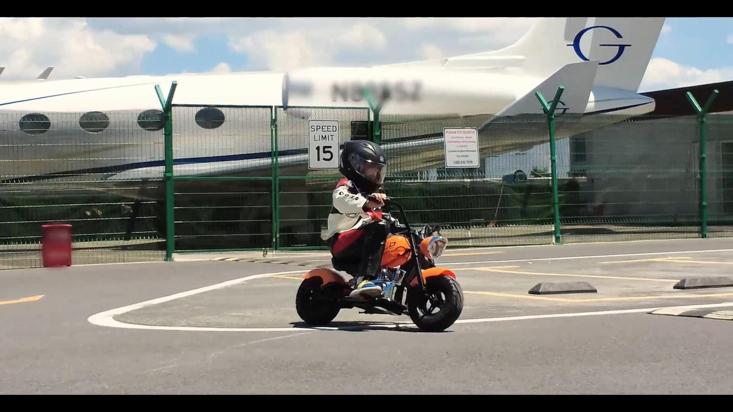 thumbnail video image 2 of 36V Ride on Motorcycle for Kids, Powered Electric Motorcycle Bike with Speed up to 15.5MPH, Kids Motocycle with PU Seat/Bluetooth, Ride on Toy for Kids Boys Girls Ages 8-14, Orange, 2 of 9