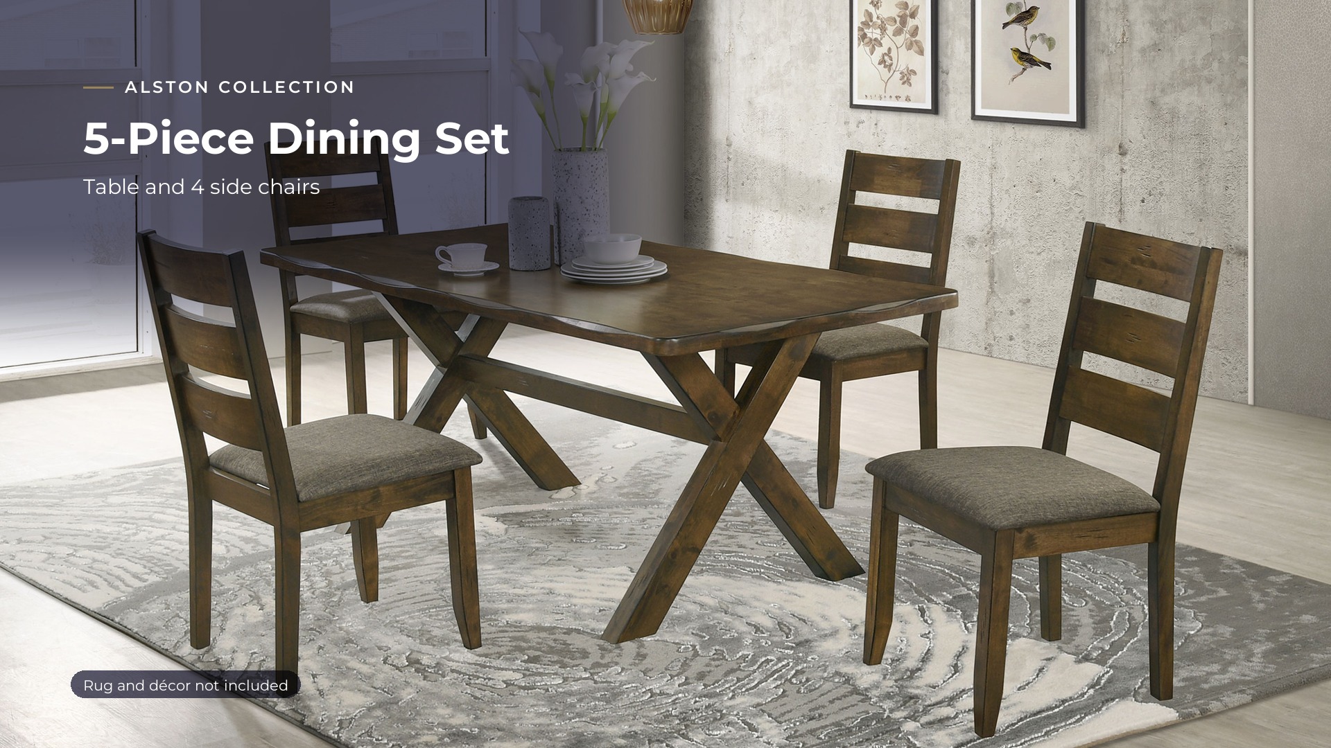 thumbnail video image 2 of Coaster Alston 5-Piece Rectangular Dining Table Set, Knotty Nutmeg, 2 of 12