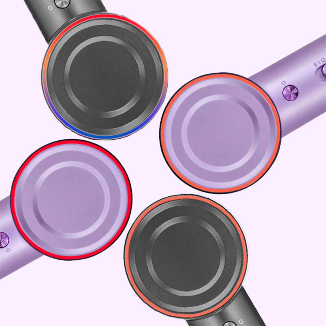 thumbnail video image 2 of BERGUF Low Noise Thermo Control Hairdryer, 150000 RPM Professional High-Speed Blow Dryer 500 Millions Negative Ionic Care Hair Dryer with Magnetic Diffuser, Nozzle and Holder Wall Mounted (Purple), 2 of 8