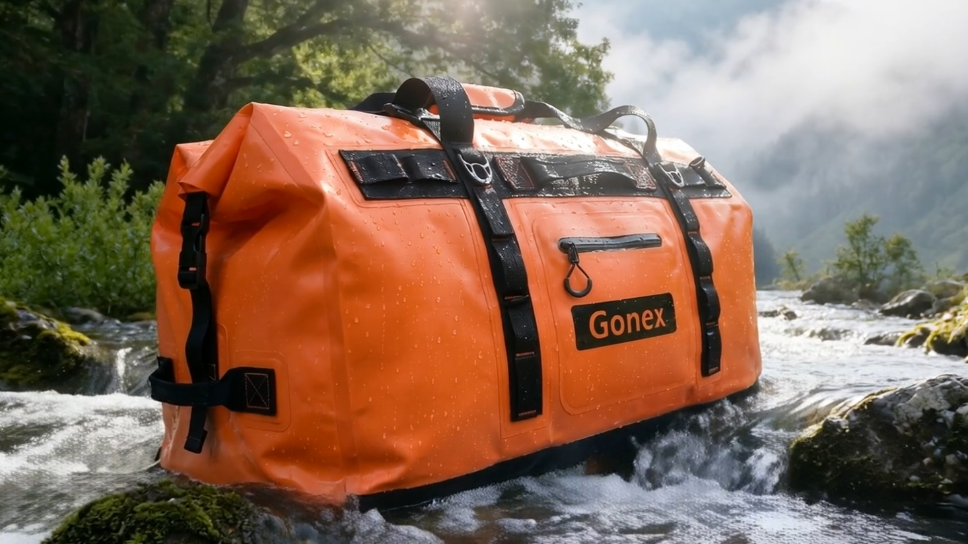 thumbnail video image 2 of Gonex 120L Waterproof Dry Duffel Bag, 3-in-1 Convertible Large Backpack - Heavy Duty Travel Gear Hauler with Reinforced Thickened Bottom for Kayaking Paddleboarding Boating Rafting Fishing, 2 of 8