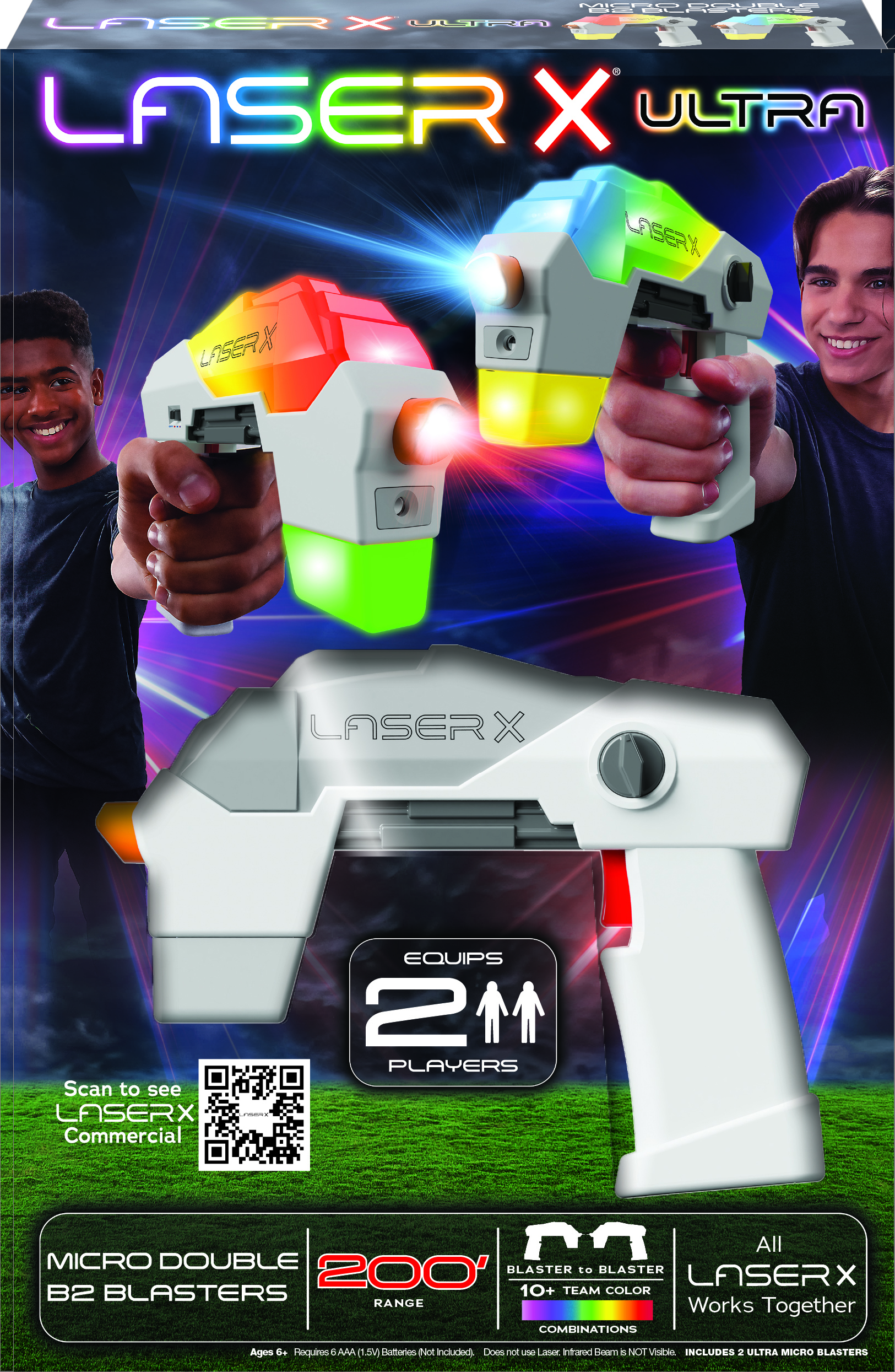 thumbnail video image 3 of Laser X Ultra Micro Laser Tag Set – Infrared Blasters for Indoor & Outdoor, Kids Ages 6 and up, 3 of 10