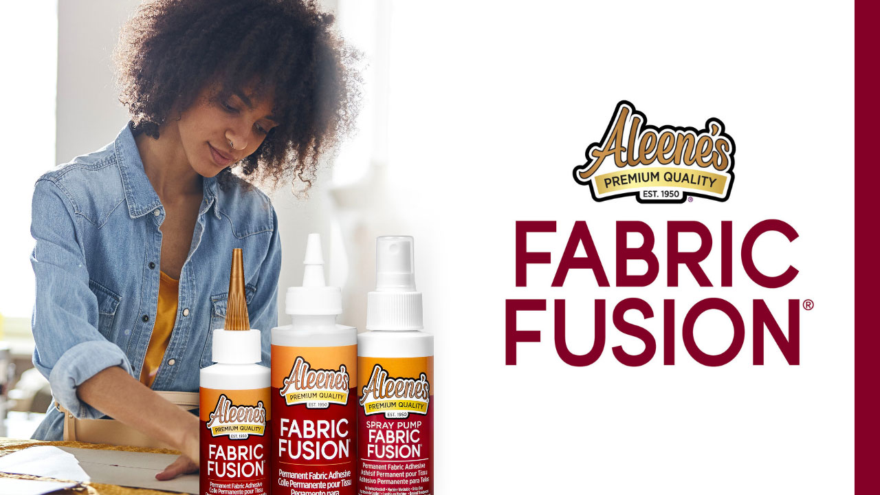 thumbnail video image 2 of Aleene's® Quick Dry Fabric Fusion 1.5 fl oz, Dries Clear, Permanent, Dries in 2 - 5 Minutes, 2 of 7
