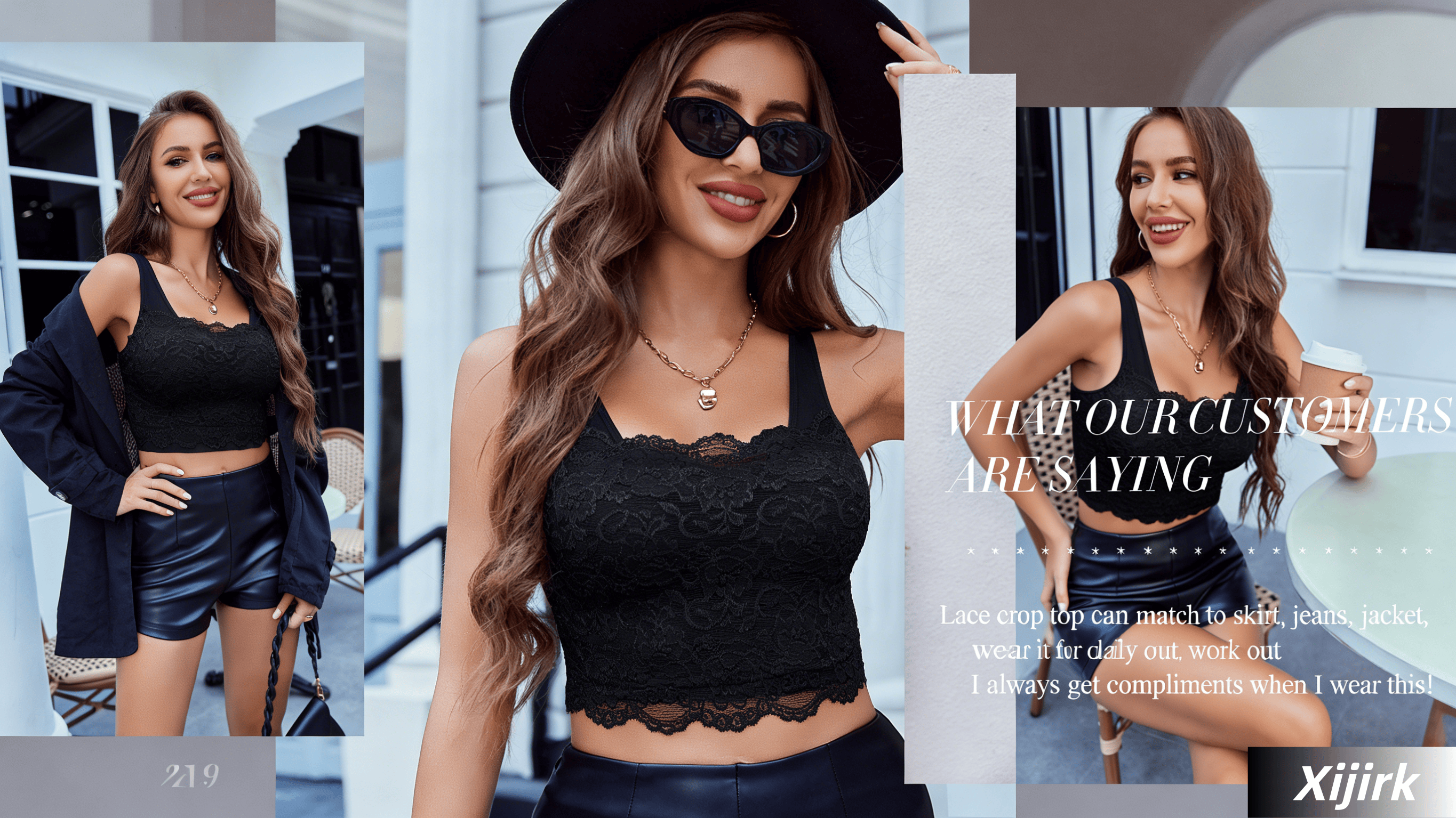 thumbnail video image 2 of Lace Bra for Women Women's Seamless Lace Bra Top With Front Lace Cover Sports Bra Lace Bralettes for Women, Color:Black, Size:L, 2 of 7