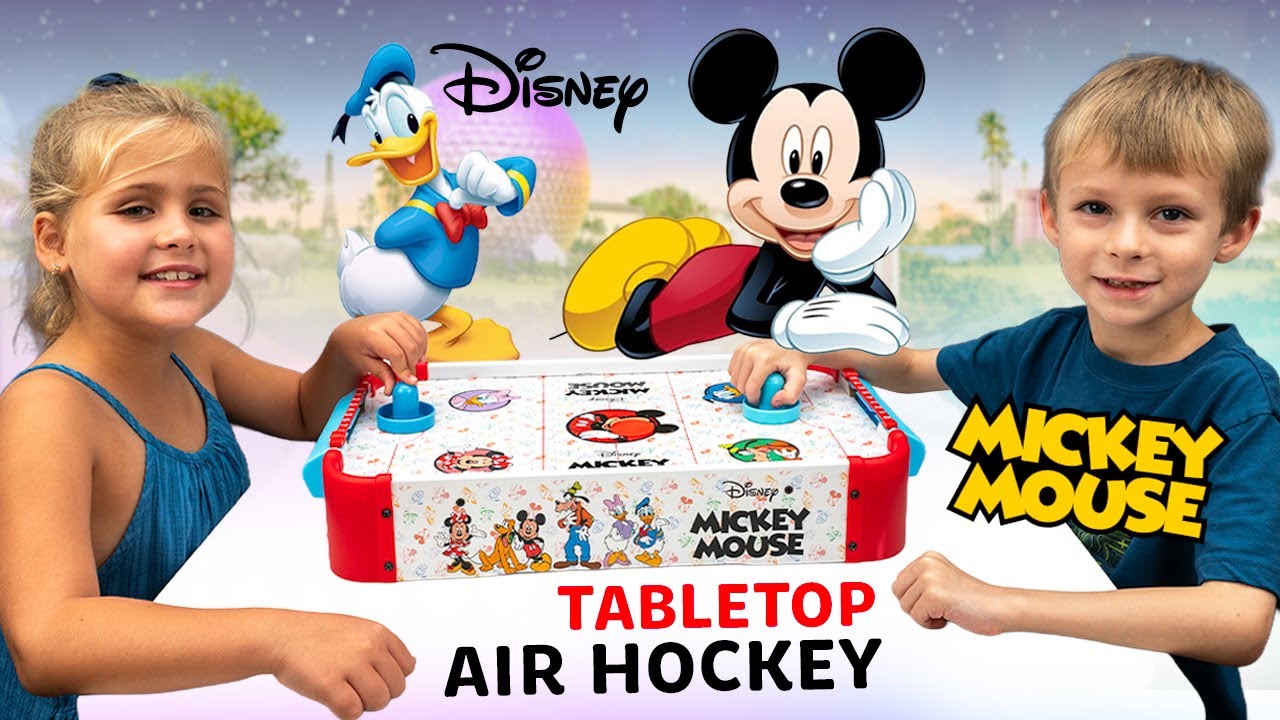 Mickey Mouse Electronic Tabletop Air Hockey (Wood) - Walmart.com