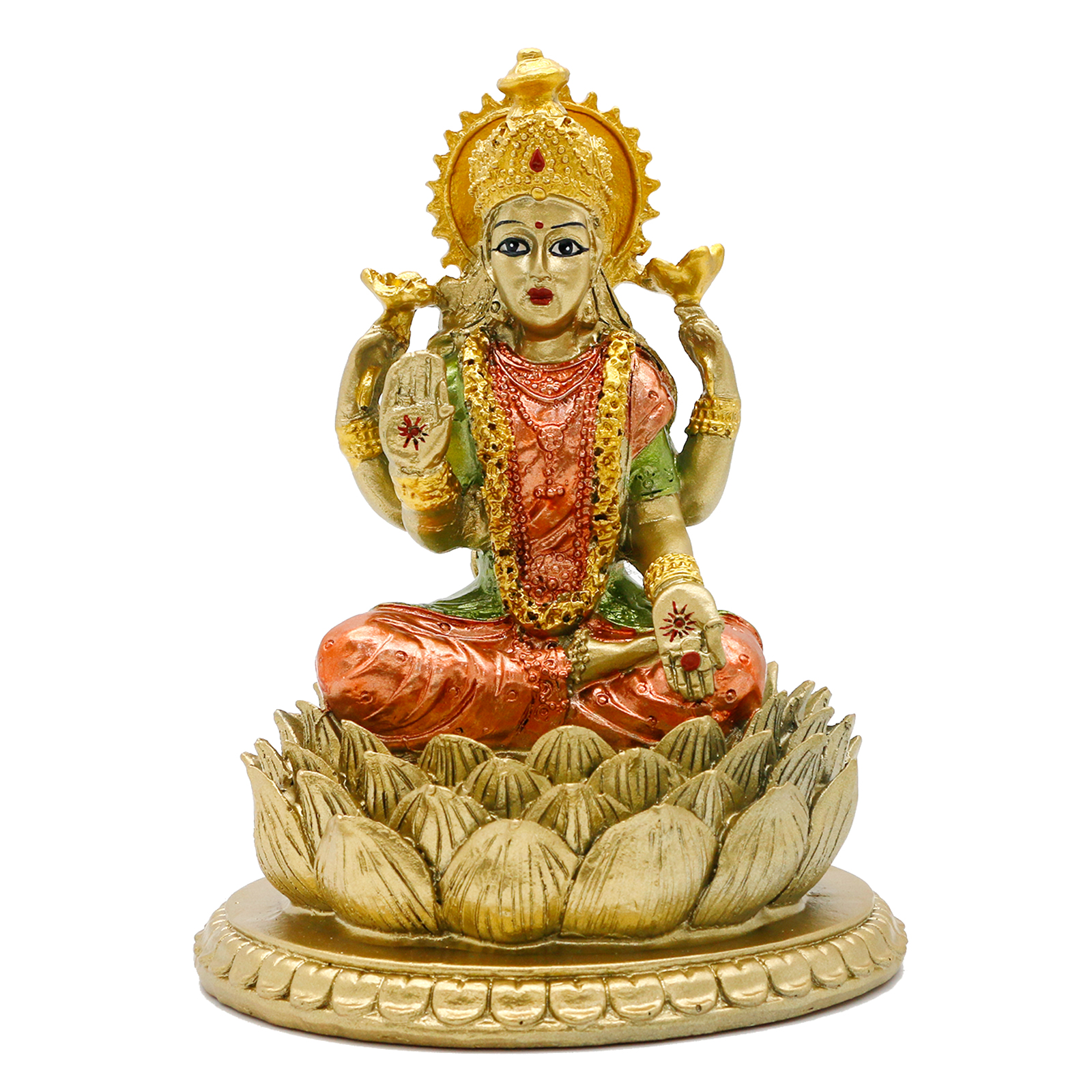 thumbnail video image 2 of Hindu Goddess Laxmi Statue Sculpture Indian God Lord Lakshmi Home Office Temple Mandir Puja Items India Idol Figurine Murti Pooja Decor Diwali Gifts Yoga Zen Meditation Room Altar Shrine Kit, 2 of 8