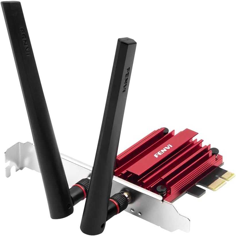 thumbnail video image 2 of Fenvi PCE-AXE3000 WiFi 6E PCIe 5400M WiFi Card Tri-Band AX210 Network Card Desktop Wireless Adapter, 2 of 10