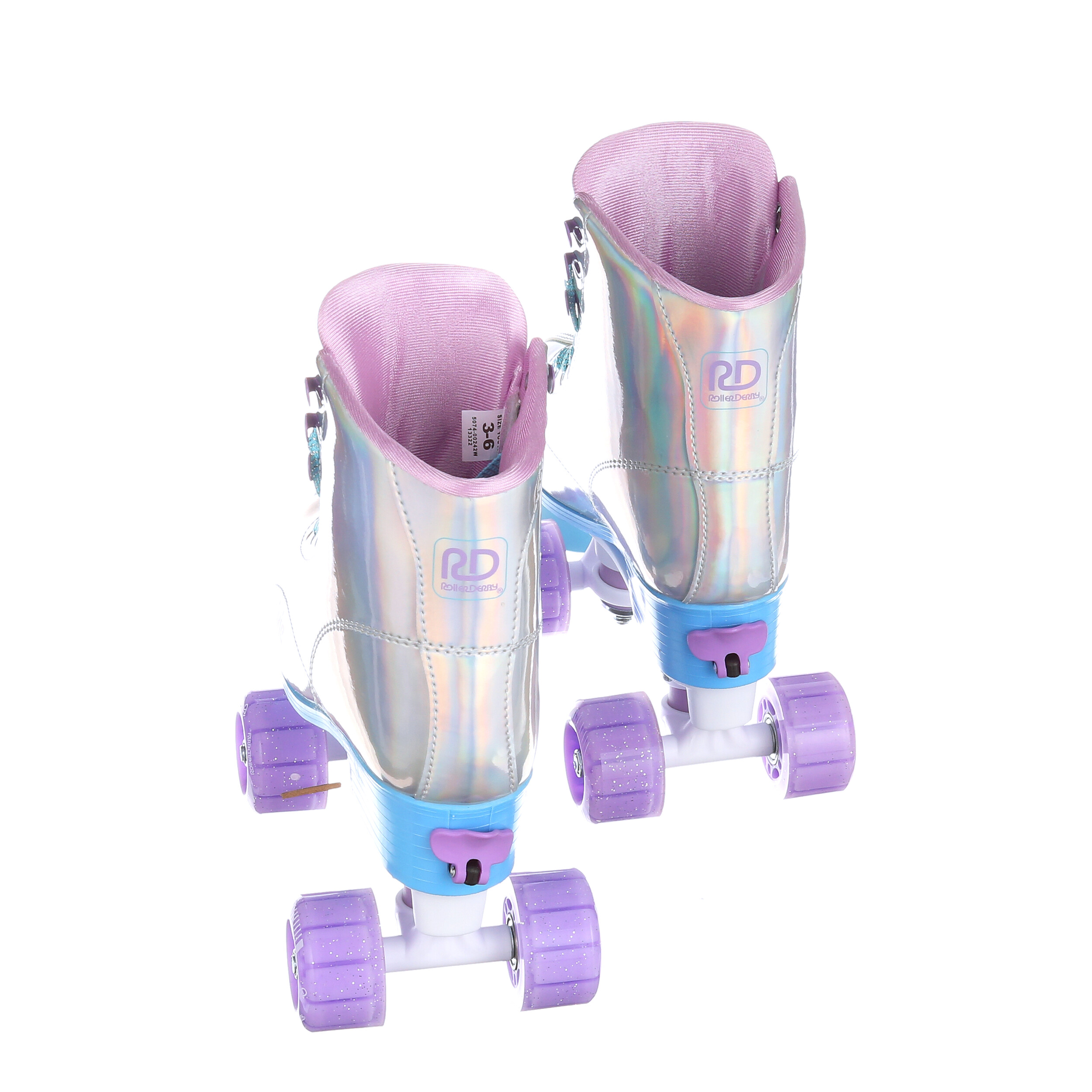 Justice Girls 4 Wheel Roller Skates with Adjustable Sizing (3-6) for Girls  Ages 7+